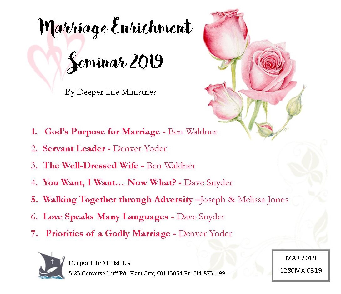 MARRIAGE ENRICHMENT SEMINAR 2019 - Click Image to Close
